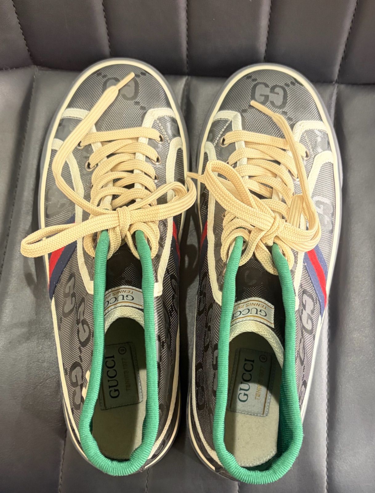 ☆NA05194 未使用保管品！ GUCCI グッチ テニス 1977 GG ハイカット