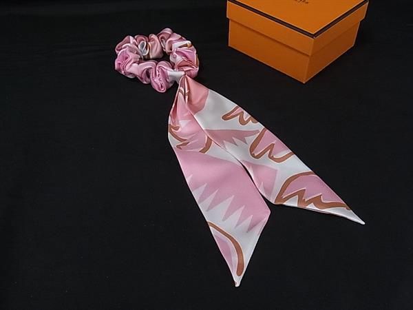 □新品同様□ HERMES エルメス シュシュ ベッラ シルク100% ヘアゴム