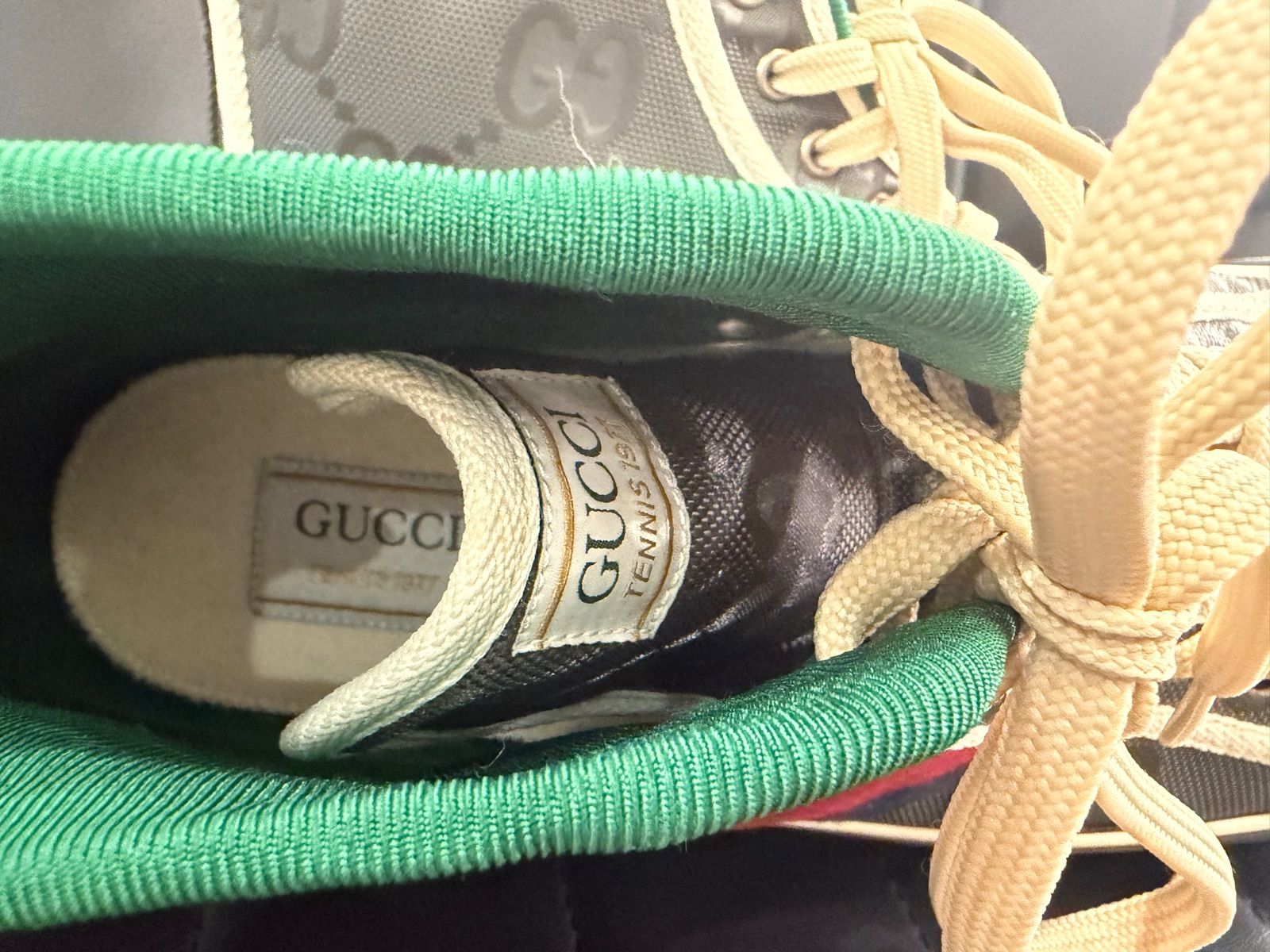 ☆NA05194 未使用保管品！ GUCCI グッチ テニス 1977 GG ハイカット