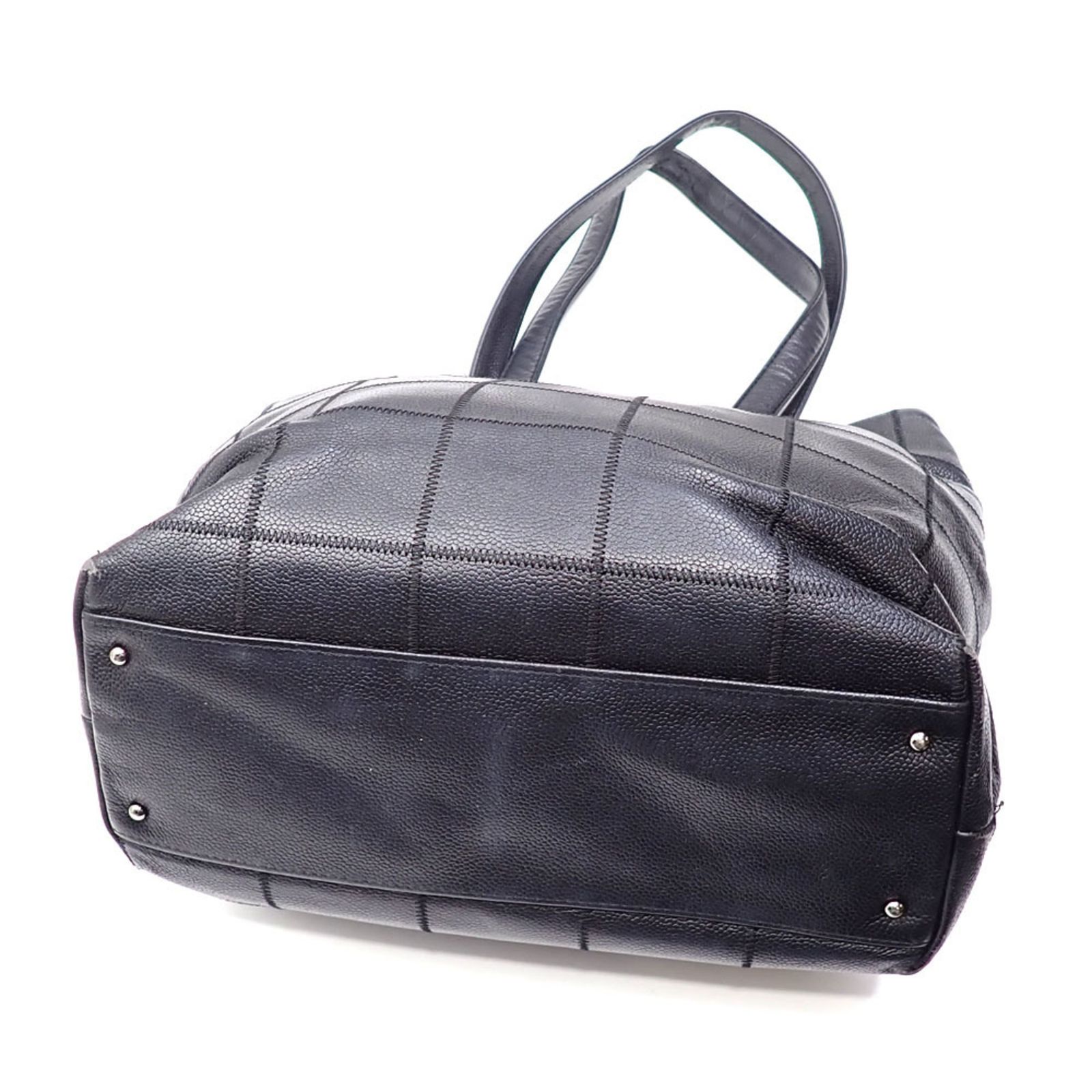 シャネル CHANEL トートバッグ チョコバーハン ドバッグ キャビアスキン CHANEL シャネル チョコバー トートバッグ キャビアスキン ダーク