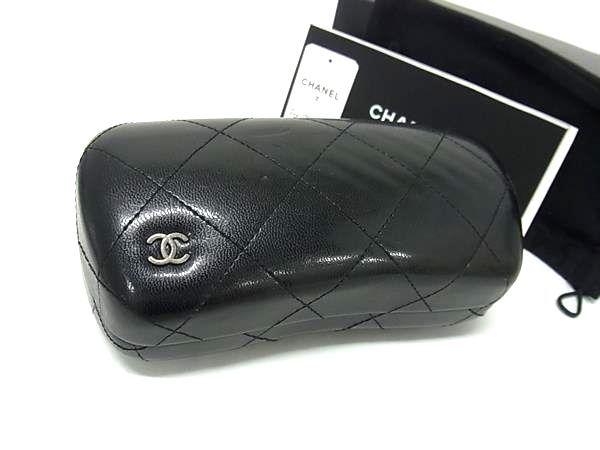 CHANEL シャネル ココマーク マトラッセ レザー メガネケース 眼鏡