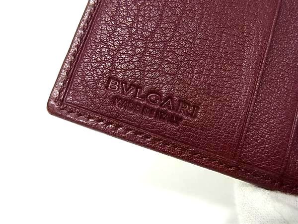 ■新品同様■ BVLGARI ブルガリ コレツィオーネ レザー Wホック 二つ折り 財布 ウォレット 札入れ 小銭入れ ボルドー系 BP7985 □新品同様□ BVLGARI ブルガリ コレツィオーネ レザー Wホック 二