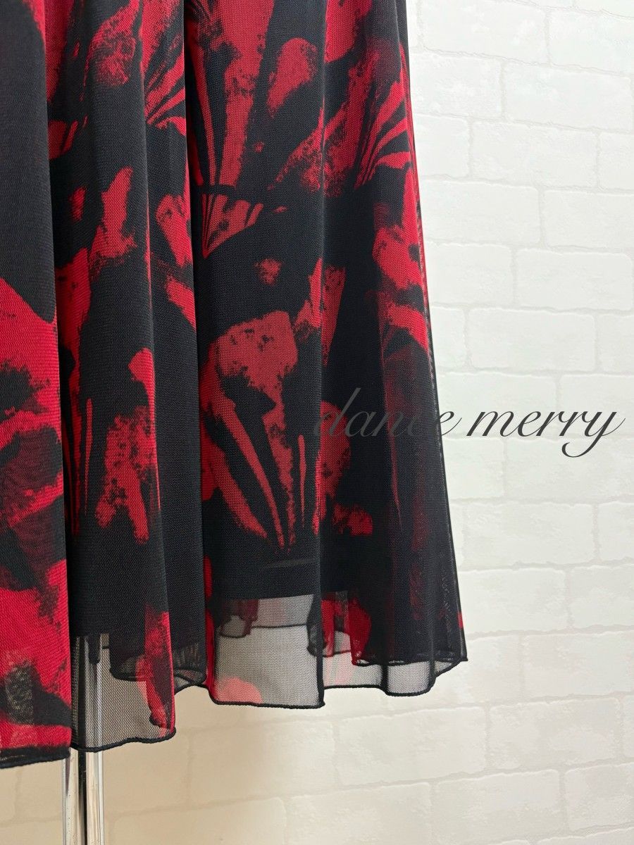 新品 社交ダンス パンツ ツーピース セットアップ 黒 赤 レッスン