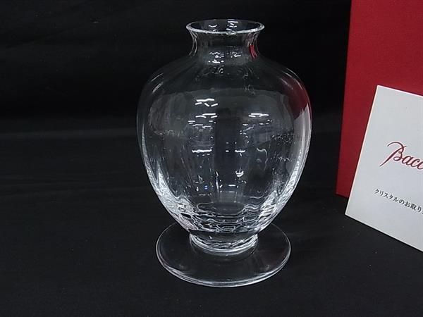 Baccarat バカラ アクアレーユ クリスタルガラス フラワーベース 花瓶 オブジェ インテリア 置物 クリア BR 1538