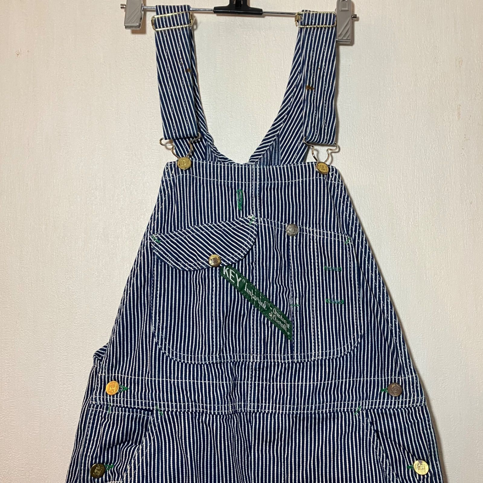 KEY キイ オーバーオール ストライプ - メルカリ