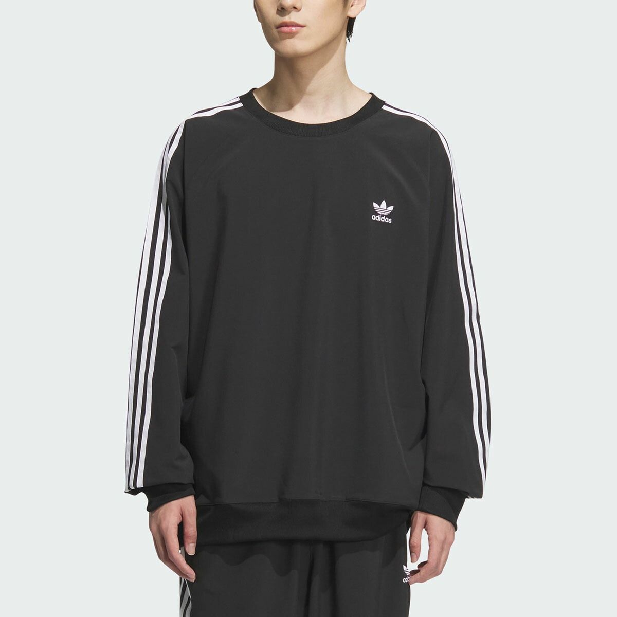 アディダス ウーブン プルオーバー トップ ブラック ホワイト adidas