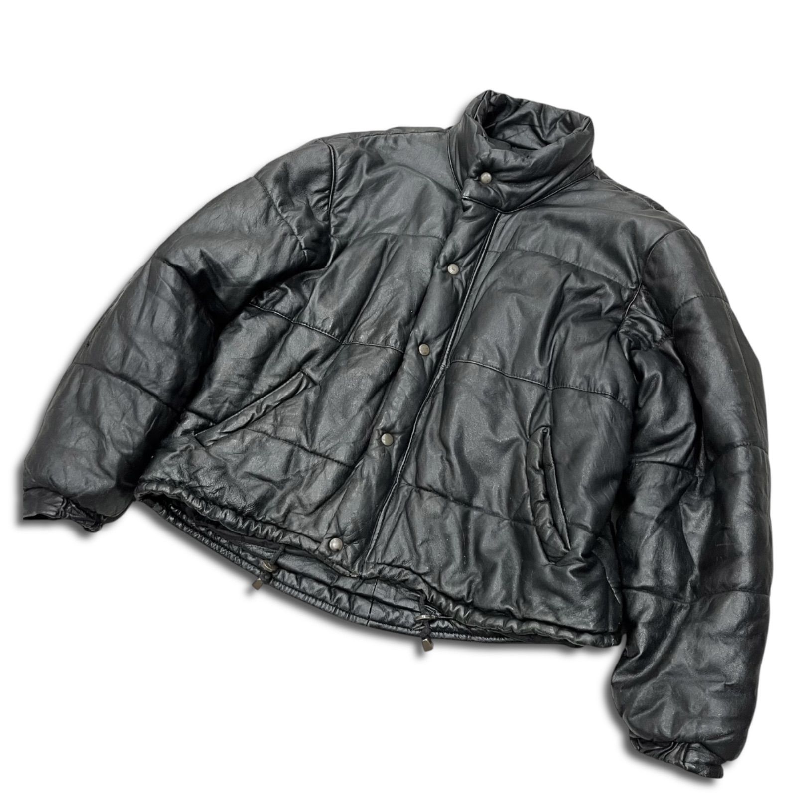 イタリア製 80s レザージャケット ライダース ヨーロッパ ショート丈