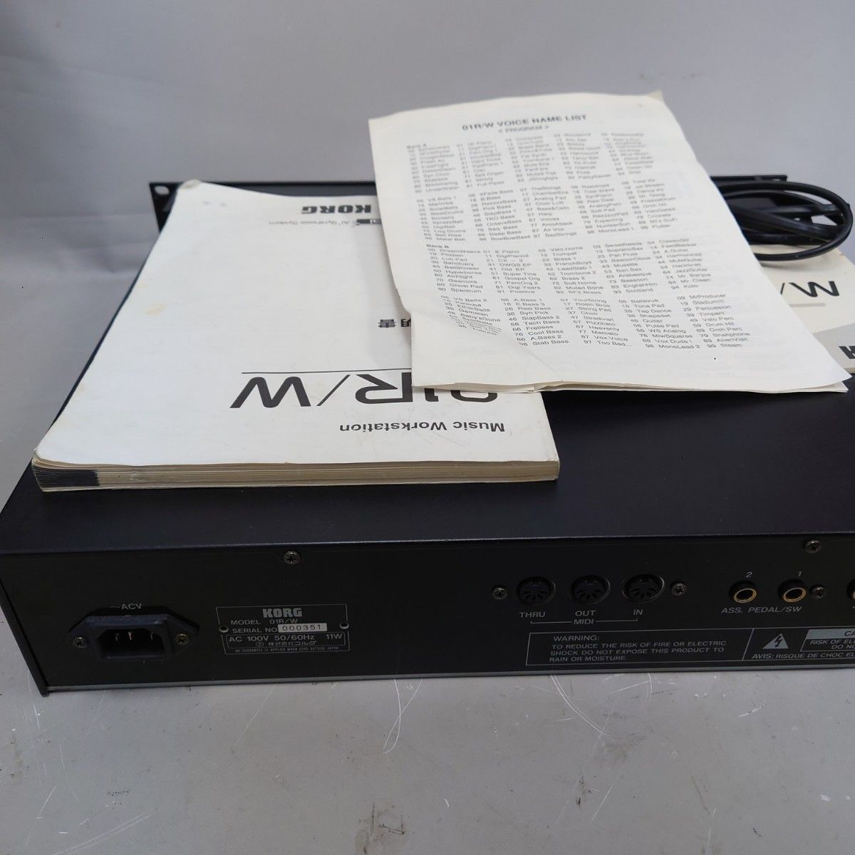 KORG 01R/W 音源モジュール 動作品 取説付 AIシンセサウンド搭載
