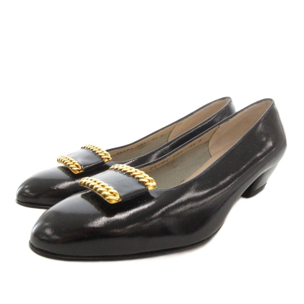サルヴァトーレフェラガモ Salvatore Ferragamo パンプス エナメル 6.5