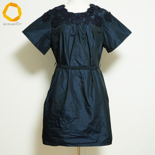 snc シズカコムロ 4298 SHIZUKA KOMURO ワンピース チュニック 40 紺