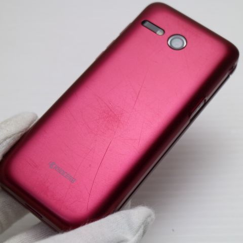 美品 かんたんケータイ ライト KYF43 ワインレッド スマホ 白ロム 本体