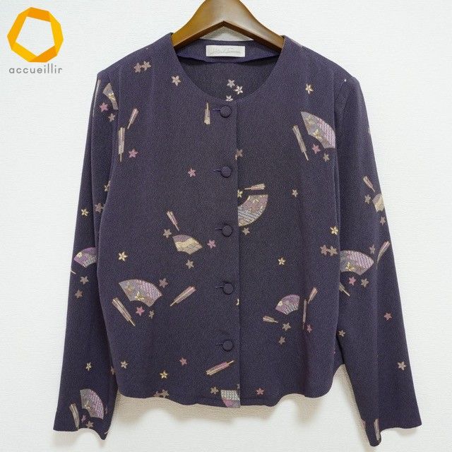 anc シセンドウ ヒトシタムラ 詩仙堂 シャツ・ブラウス 紫系 ちりめん