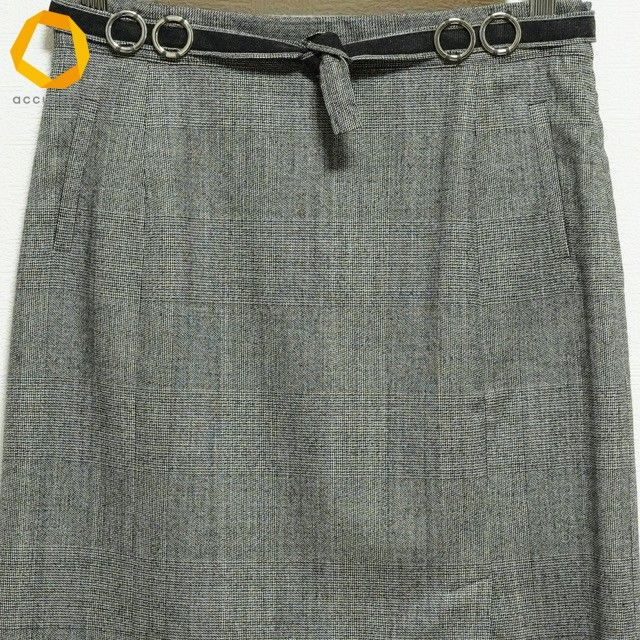 wnc チヴィディーニ CIVIDINI スカート 40 グレー 黒 グレンチェック