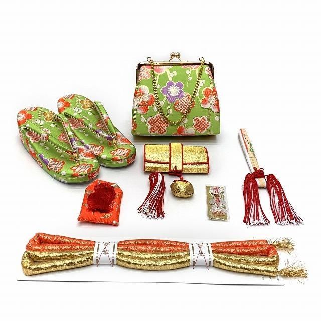 七五三 7歳 女の子用 大寸 結び帯 はこせこセット ペアセット(合繊