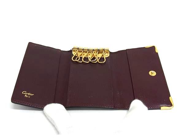 未使用✨カルティエ　マストライン　 6連キーケース　ボルドー　レディース Cartier - Cartier カルティエ キーケース 6連 マストライン ボルドー