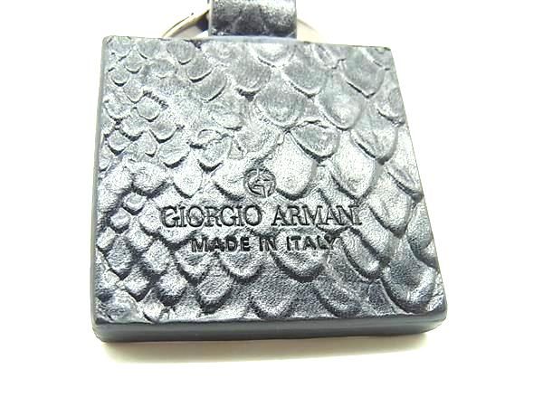 □極美品□ GIORGIO ARMANI ジョルジオアルマーニ クロコダイル型押し