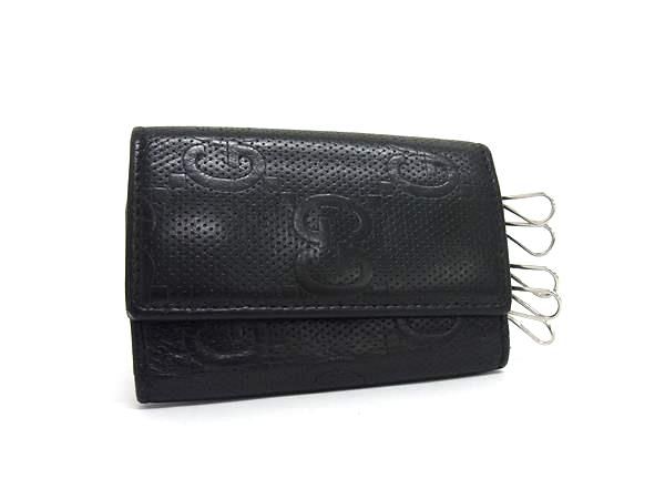 GUCCI グッチ GGエンボス レザー 6連 キーケース 鍵入れ メンズ