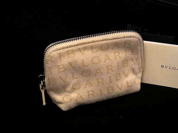 □美品□ BVLGARI ブルガリ ロゴマニア キャンバス ポーチ マルチ