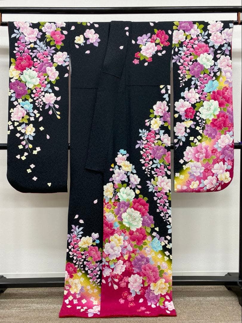 振袖 ラメ刺繍 銀通し 身丈170cm 撥水加工済 MO3342 - メルカリ