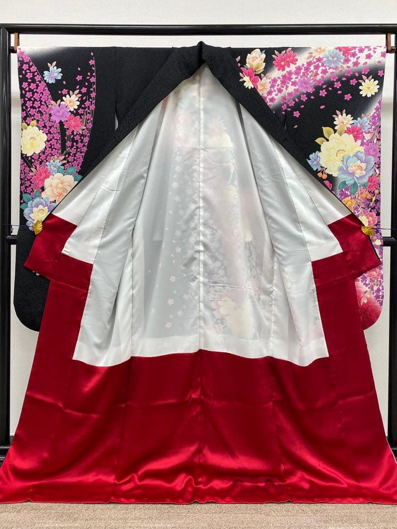 振袖 刺繍 銀通し 身丈173cm 撥水加工済 ゆったり身幅 MO3343 【公式通販】