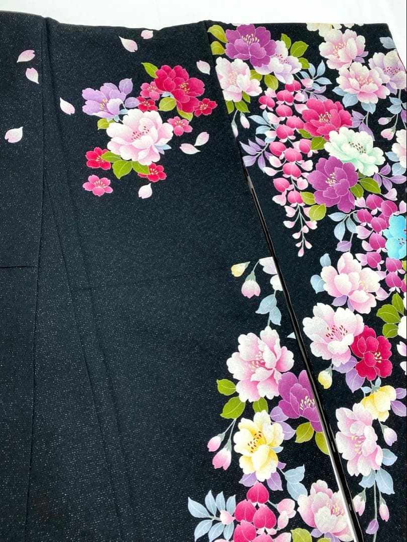 振袖 ラメ刺繍 銀通し 身丈170cm 撥水加工済 MO3342 - メルカリ