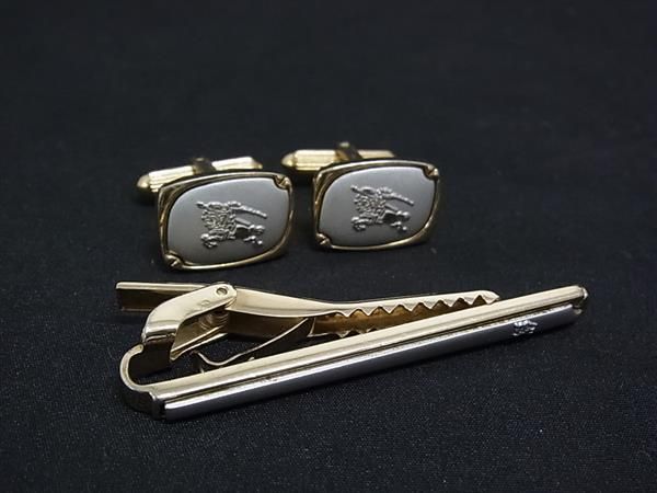 □美品□ BURBERRY バーバリー カフスボタン カフリンクス ネクタイ