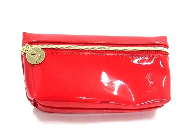 □極美品□ YVESSAINTLAURENT イヴサンローラン パテントレザー ポーチ