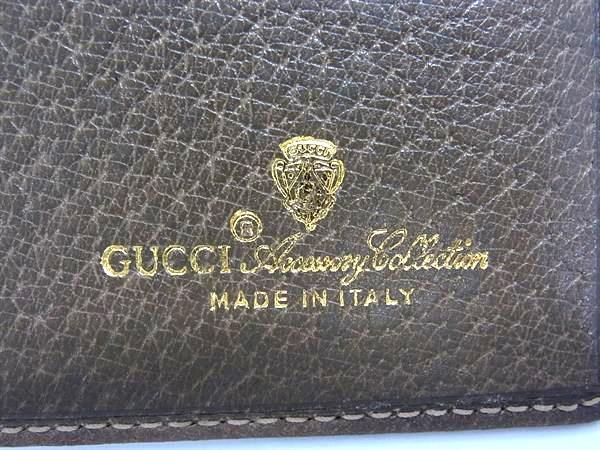 GUCCI オールドグッチ ヴィンテージ GG柄 PVC×レザー 三つ折り 長財布
