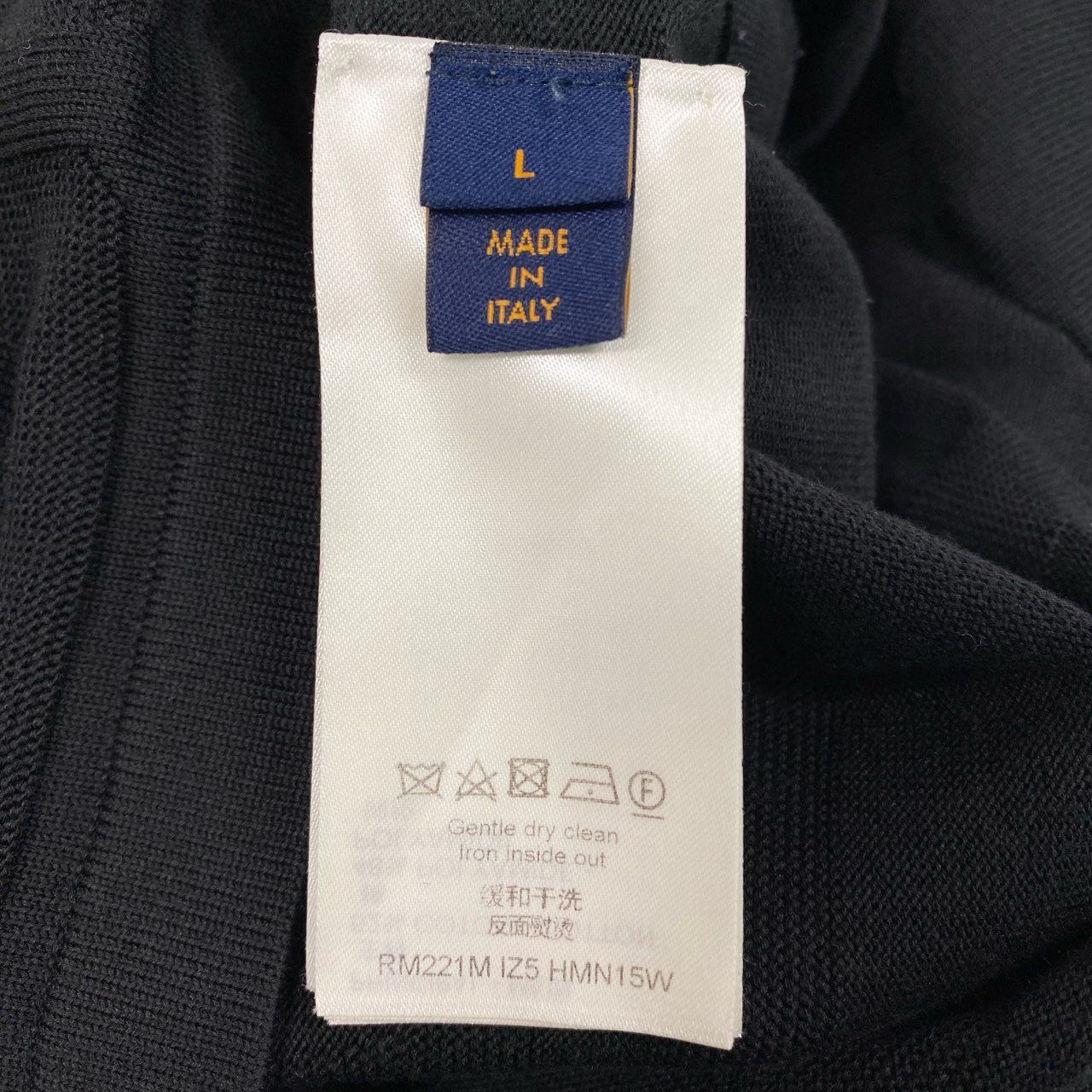 20a26 LOUIS VUITTON ルイヴィトン LVネックロゴ クルーネックセーター 