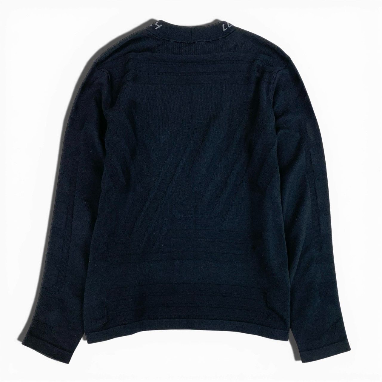 20a26 LOUIS VUITTON ルイヴィトン LVネックロゴ クルーネックセーター 