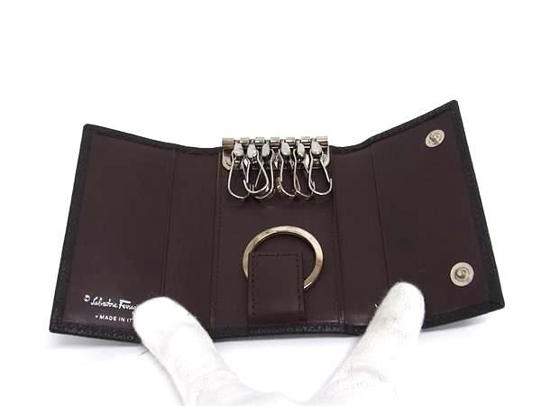 □美品□ Salvatore Ferragamo フェラガモ レザー 6連 キーケース 鍵