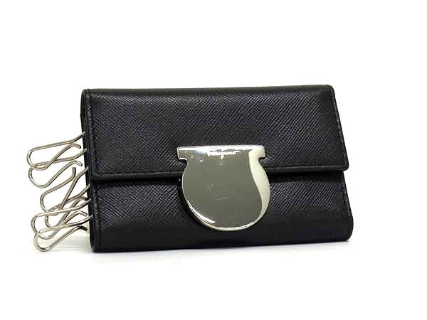 ✨未使用展示品・箱付き✨　Ferragamoキーケース　鍵　6連　リング　刻印 □極美品□ Salvatore Ferragamo フェラガモ レザー 6連 キーケース 鍵