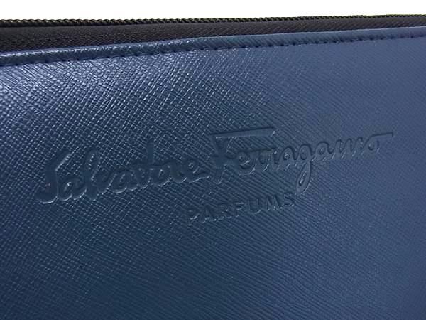 □美品□ Salvatore Ferragamo フェラガモ レザー ラウンドファスナー