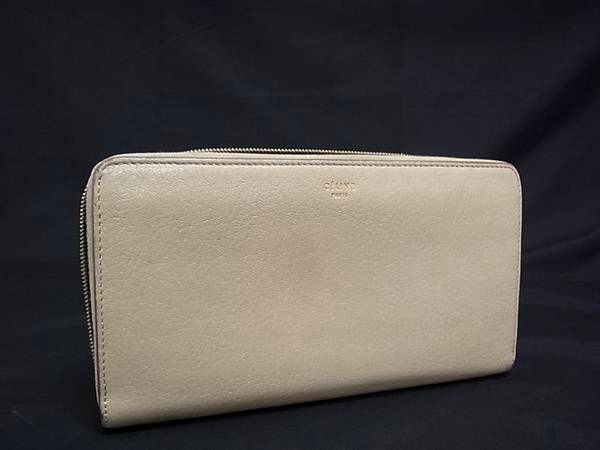 CELINE セリーヌ レザー ラウンドファスナー 長財布 ウォレット 札入れ