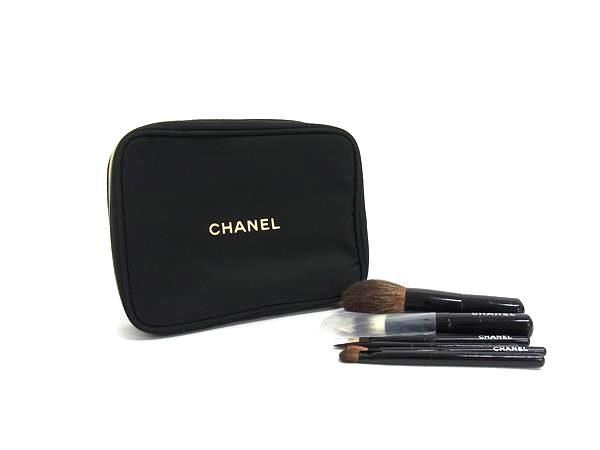 □美品□ CHANEL シャネル ココマーク ロゴ ナイロン ブラシ付き