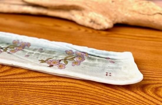  九谷焼 お皿 長皿 料亭風 ソメイヨシノ＆しだれ桜 裏絵 その他 キッチン 食器