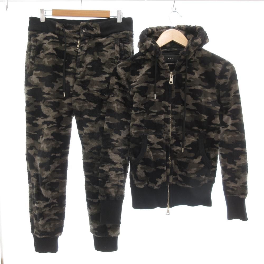 エーケーエム AKM フリース セットアップ パーカー フーディー ジップ