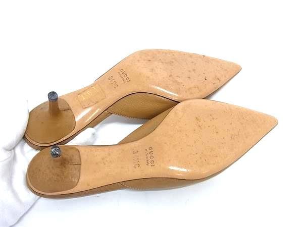 GUCCI グッチ 140587 レザー ミュール サンダル サイズ 34 1/2(約21.5