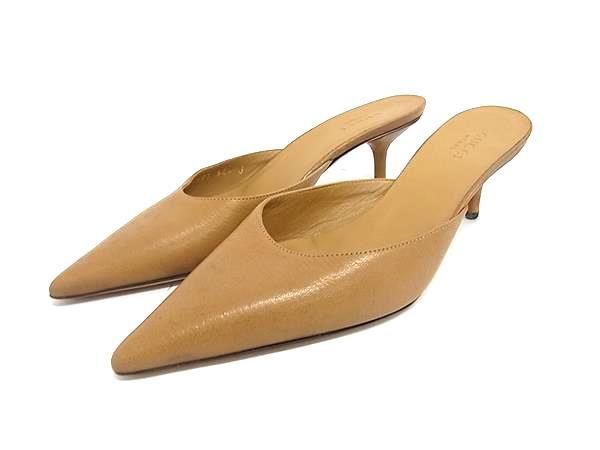 GUCCI グッチ 140587 レザー ミュール サンダル サイズ 34 1/2(約21.5