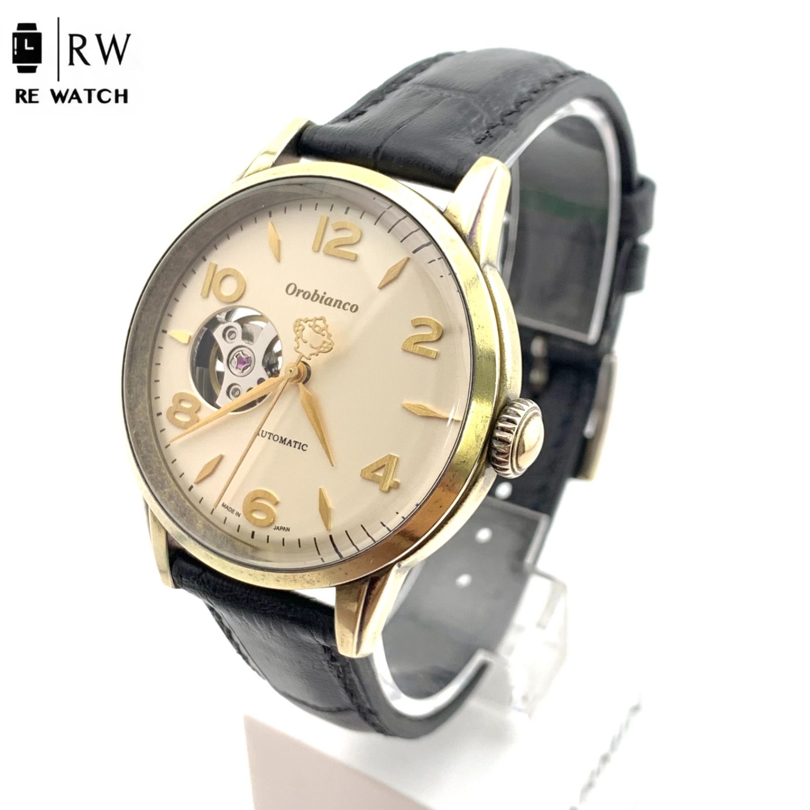 中古】Orobianco OR0076 自動巻き腕時計 ゴールド/ブラック - メルカリ
