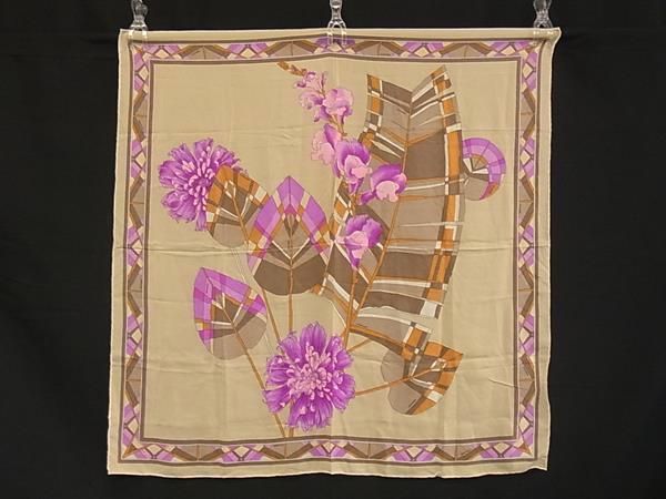 □美品□ LEONARD レオナール フラワー 花柄 大判 スカーフ ストール