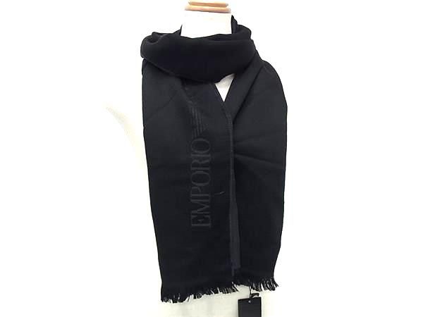 □美品□ EMPORIO ARMANI エンポリオアルマーニ ウール100％ フリンジ