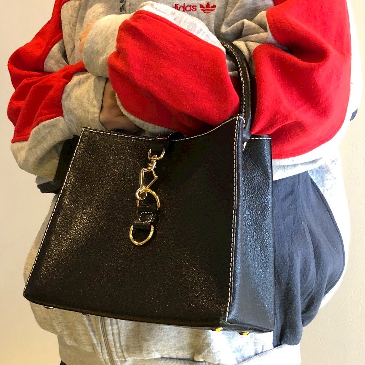90s JUNKO SHIMADA ジュンコシマダ（49AV）本革 シングルハンドル