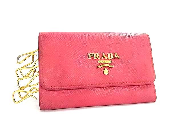 PRADA プラダ サフィアーノレザー 6連 キーケース 鍵入れ レディース