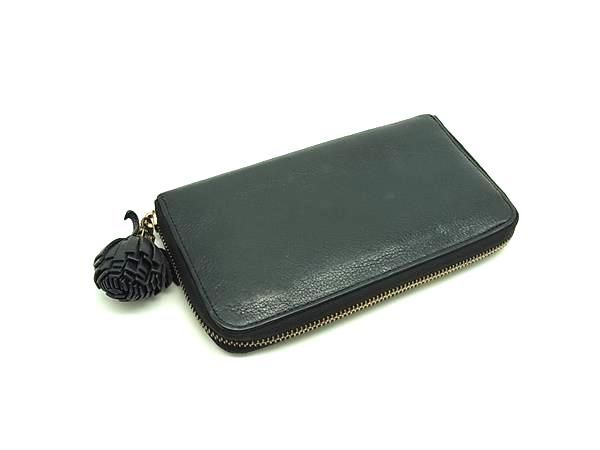 Burch レザー コンパクトウォレット ブラック TORY BURCH トリーバーチ レザー ラウンドファスナー 長財布