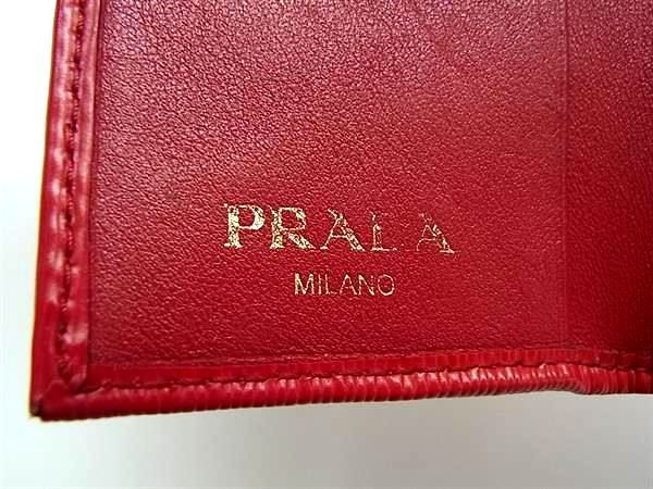 PRADA プラダ レザー 6連 キーケース 鍵入れ レディース レッド系