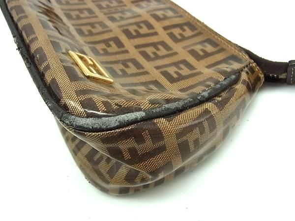 FENDI フェンディ ズッカ柄 ズッキーノ PVC×パテントレザー メイク