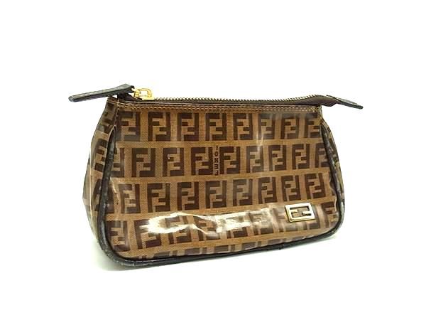 FENDI フェンディ ズッカ柄 ズッキーノ PVC×パテントレザー メイク