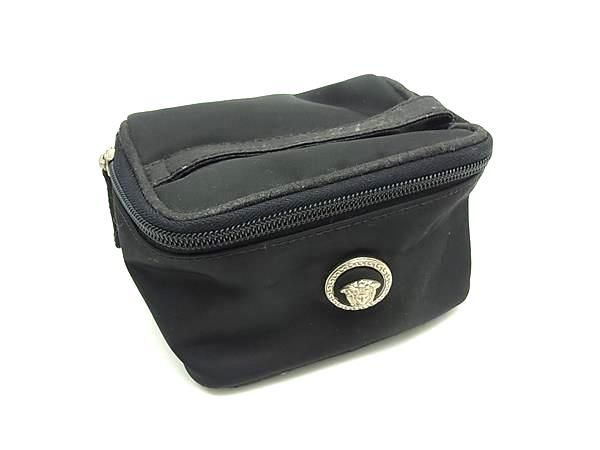 極美品◎ヴェルサーチェ　バニティ　コスメポーチ　メデューサ　ヴィンテージ　金具 極美品◎ヴェルサーチェ バニティ コスメポーチ メデューサ