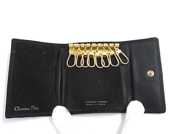 ChristianDior クリスチャンディオール レザー 8連 キーケース 鍵入れ